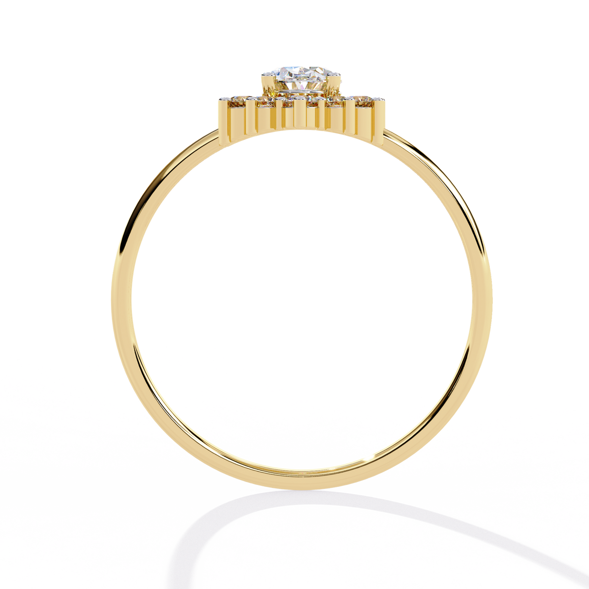 Reverra 14K Oval Halo Diamond Engagement Ring, CTTW-0.52