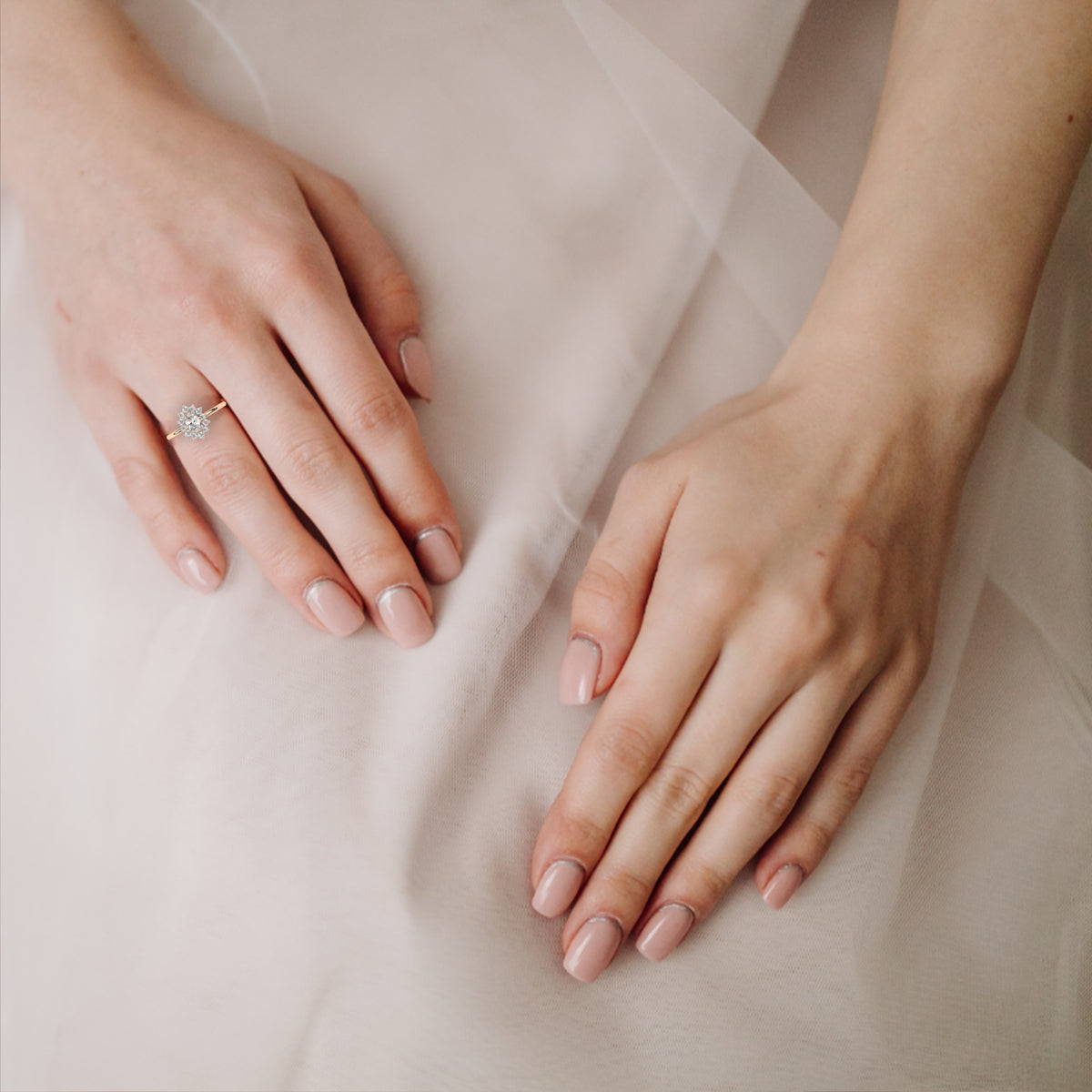 Reverra 14K Oval Halo Diamond Engagement Ring, CTTW-0.52