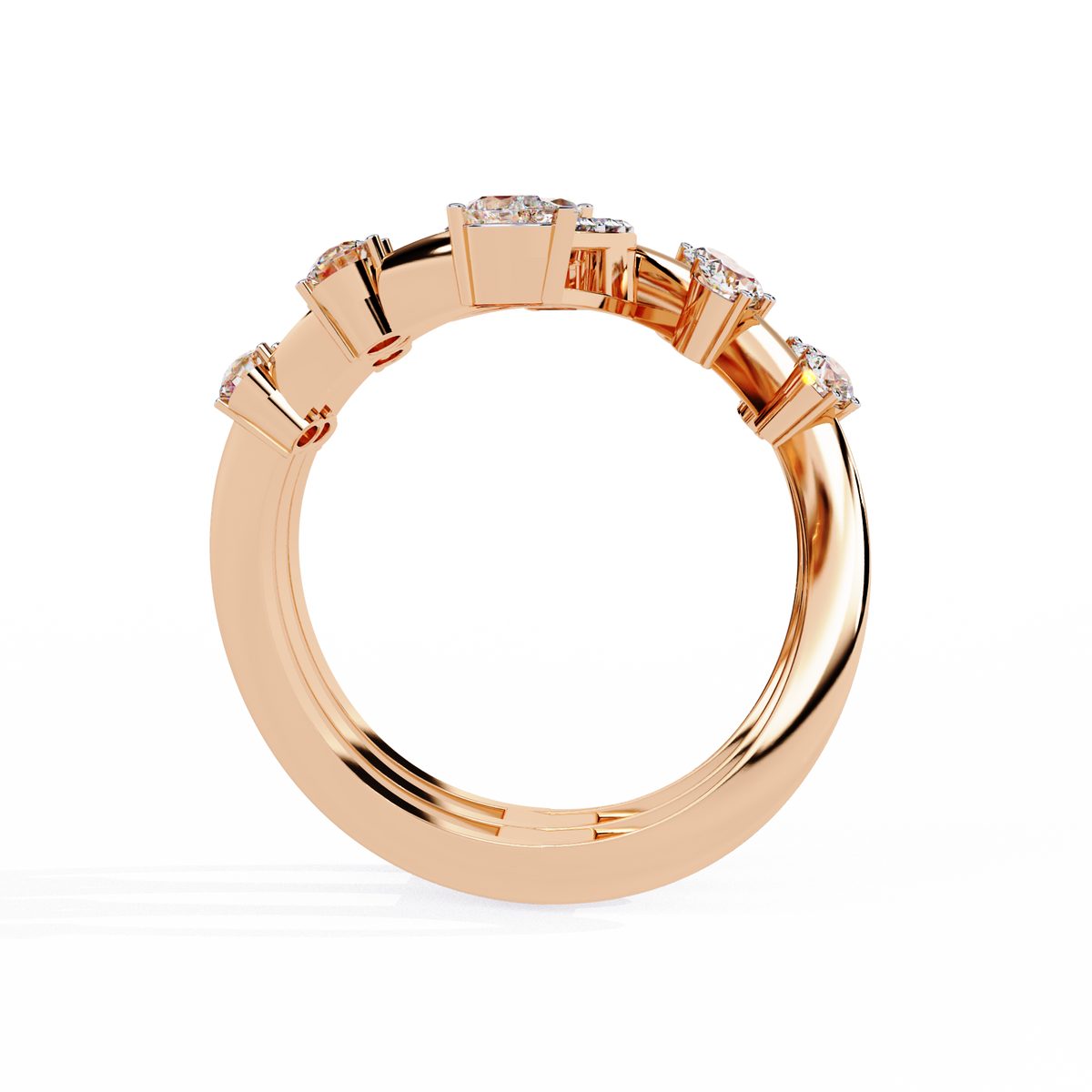 Reverra 14K Marquise Diamond Multi Band Ring, CTTW-1.18