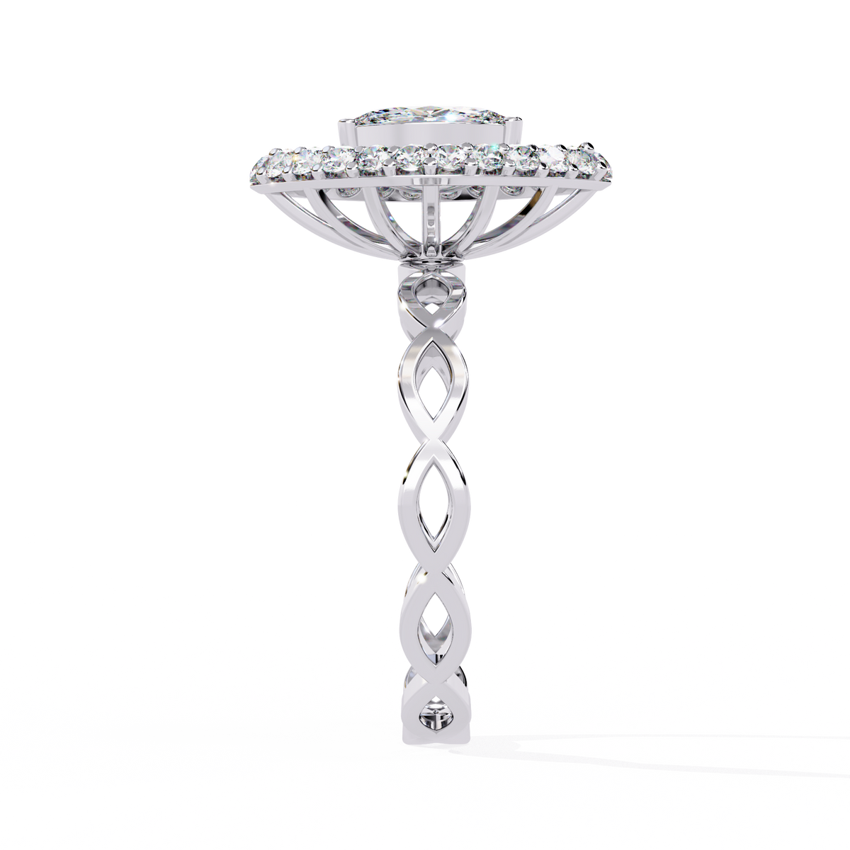 Reverra 14K Marquise Diamond Halo Engagement Ring, CTTW-0.56