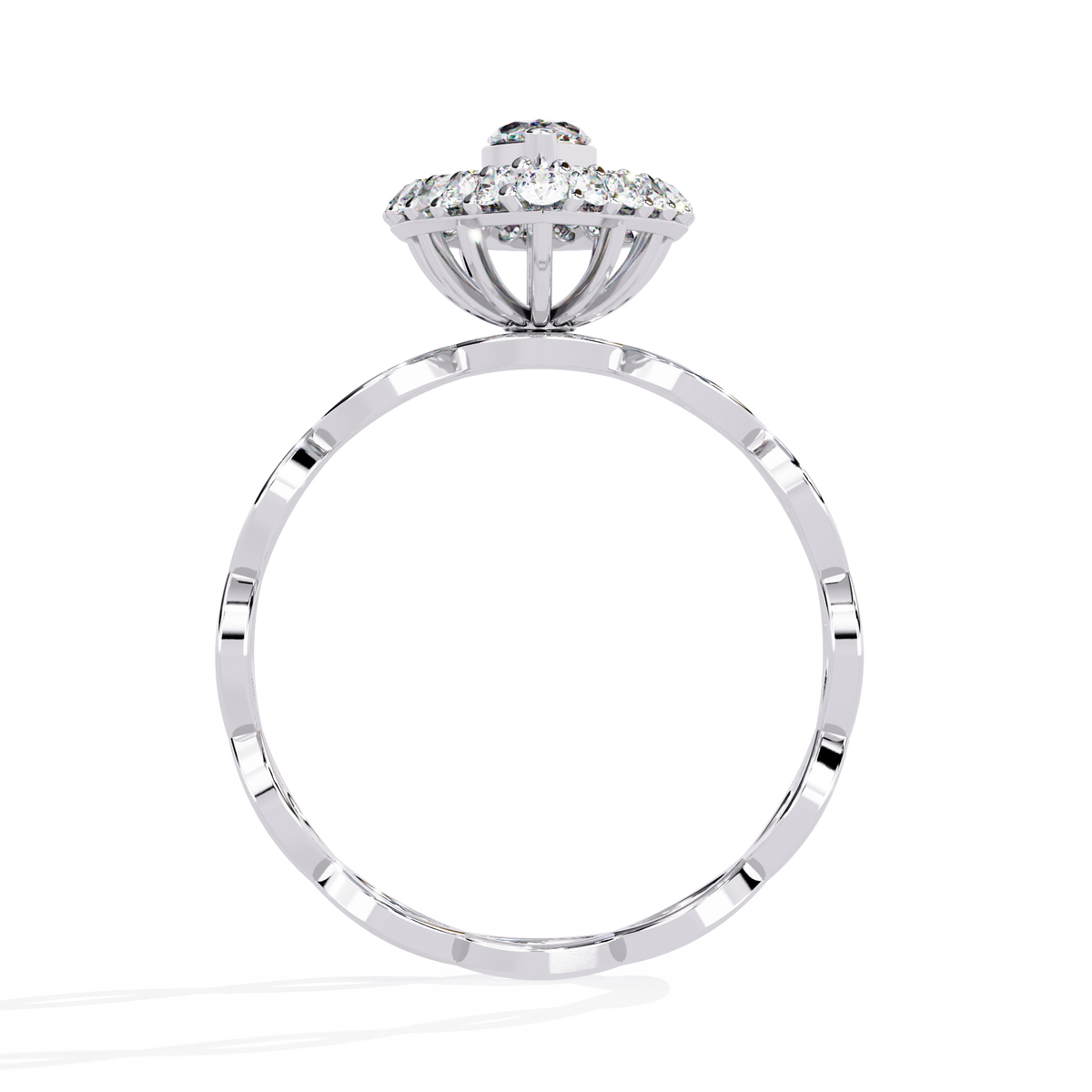 Reverra 14K Marquise Diamond Halo Engagement Ring, CTTW-0.56