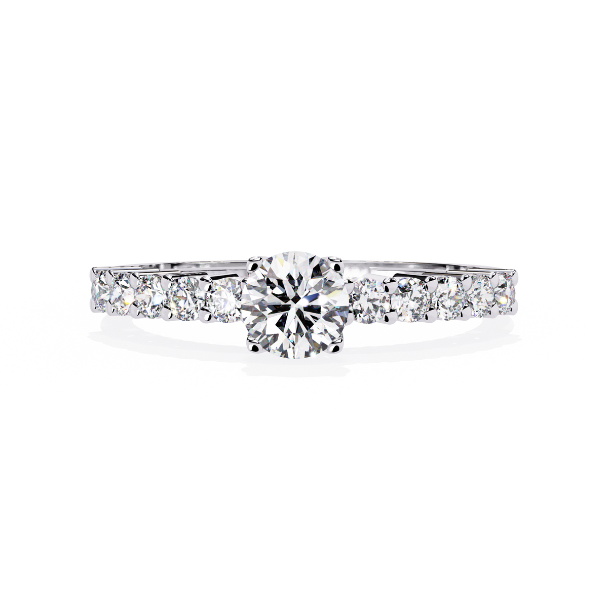 Reverra 14K Round Diamond Classic Engagement Ring, CTTW-0.67