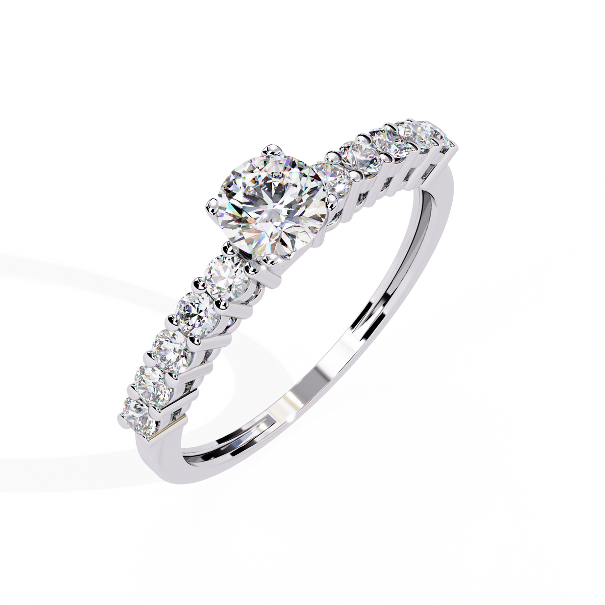 Reverra 14K Round Diamond Classic Engagement Ring, CTTW-0.67