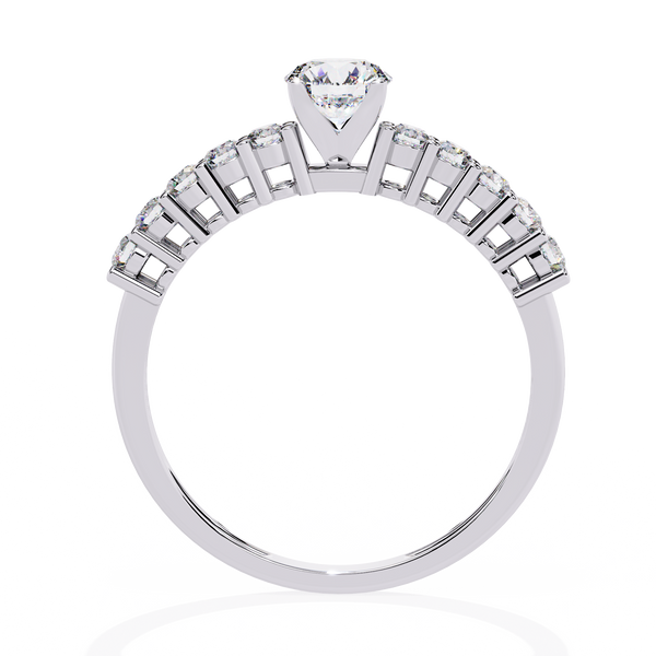 Reverra 14K Gold Round Lab Grown Diamond Classic Engagement Ring for Women, CTTW-0.67