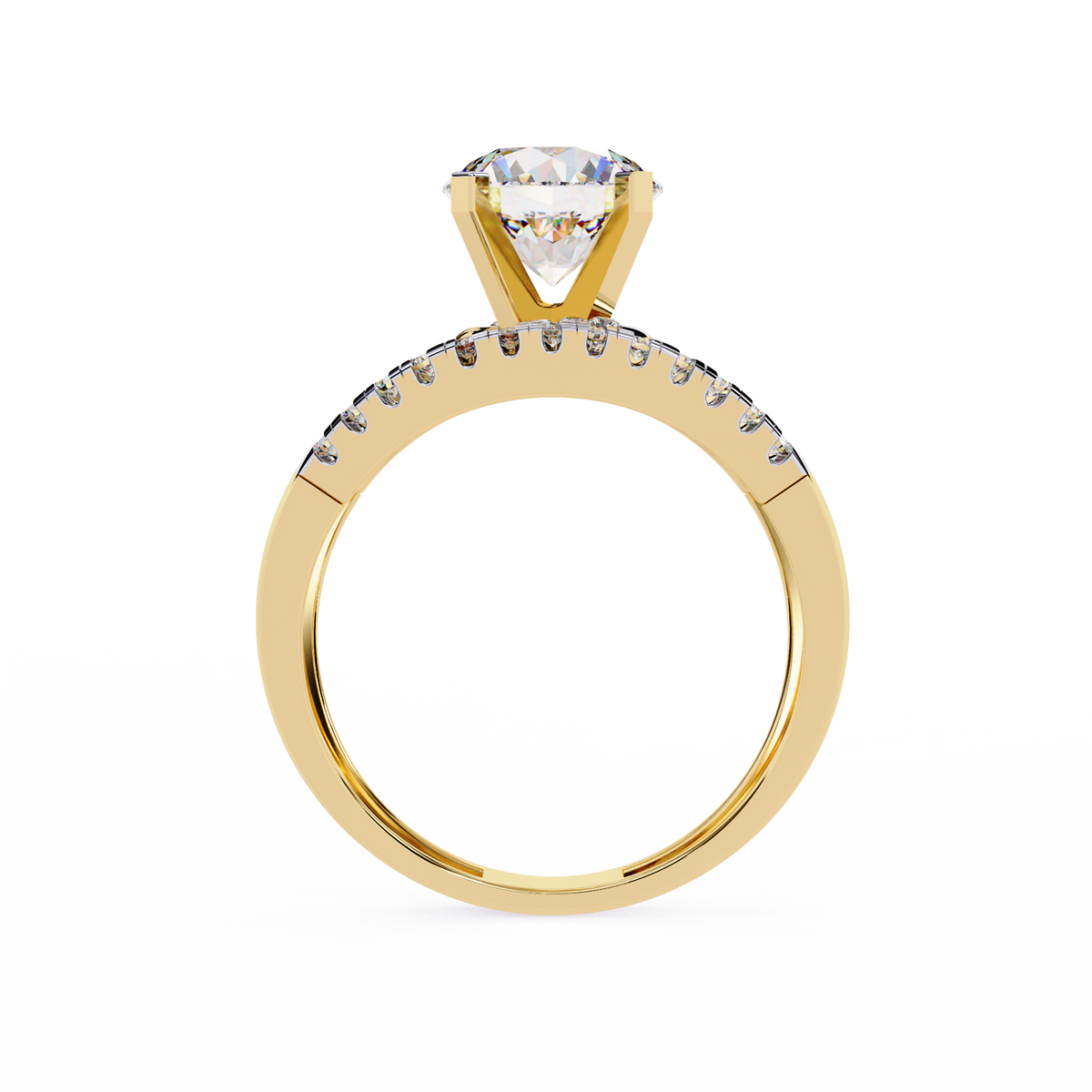 Reverra 14K Round Diamond Double Band Spiral Ring, CTTW-2.38