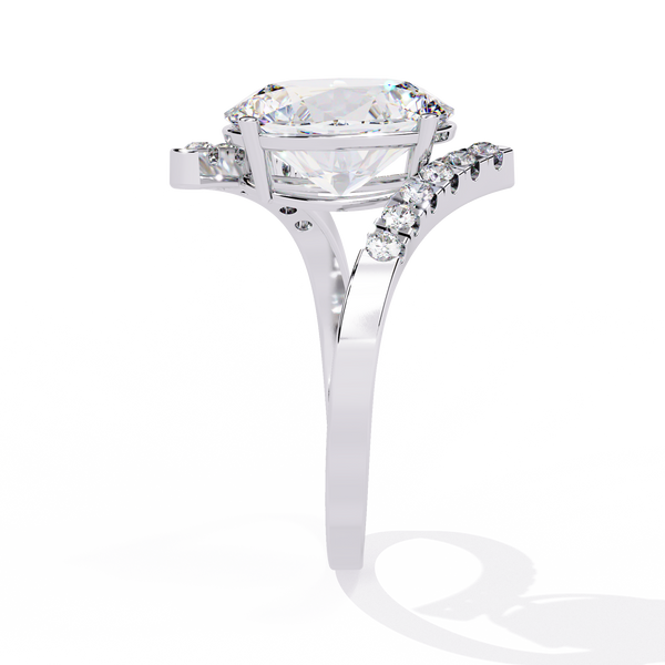 Reverra 14K Gold Oval & Round Lab Grown Diamond Open Twist Engagement Ring for Women, CTTW-2.41