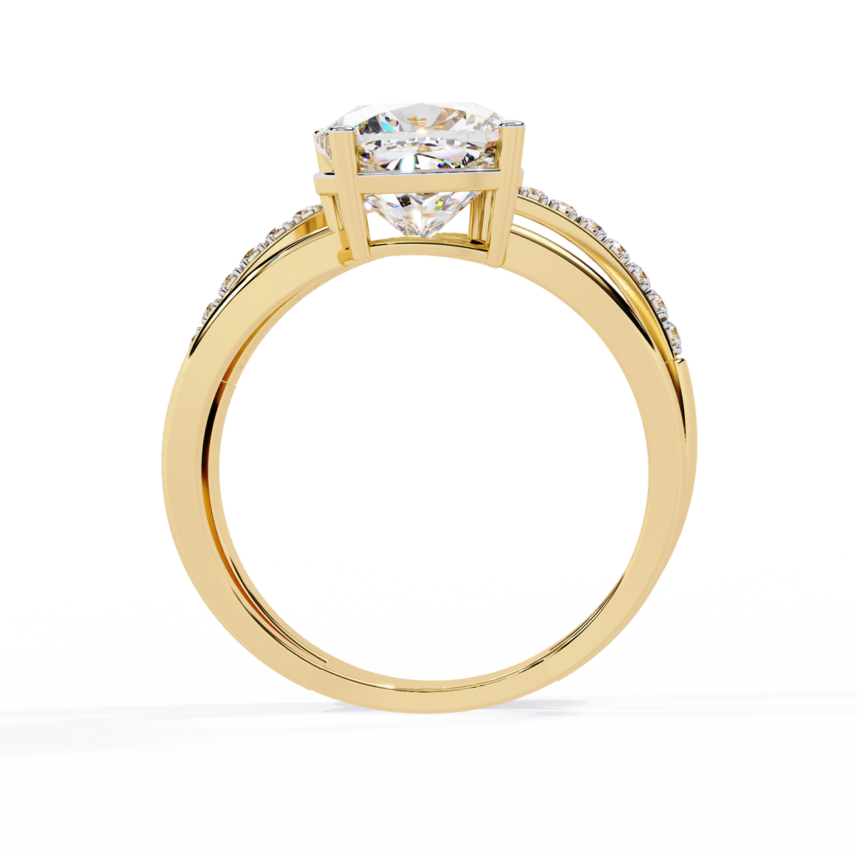 Reverra 14K Cushion Diamond Classic Solitaire Ring, CTTW-2.41