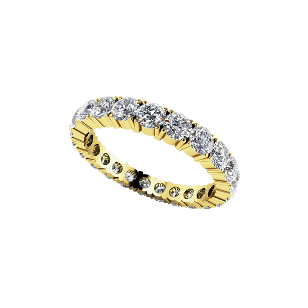 Reverra 14K Gold Round IGI Certified Lab Diamond Everlasting Love Four Prong Eternity Ring, CTTW-0.56