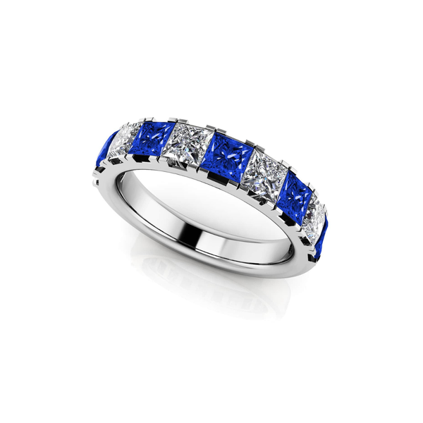 Reverra 14K Gold Princess Cut IGI Certified Lab Diamond Four Prong Gemstone Ring, CTTW-0.91