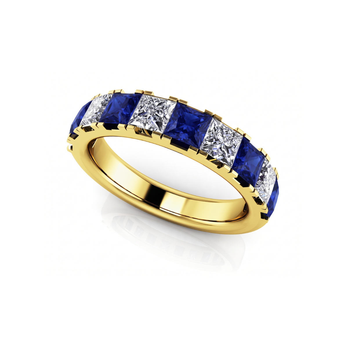 Reverra 14K Gold Princess Cut IGI Certified Lab Diamond Four Prong Gemstone Ring, CTTW-0.91