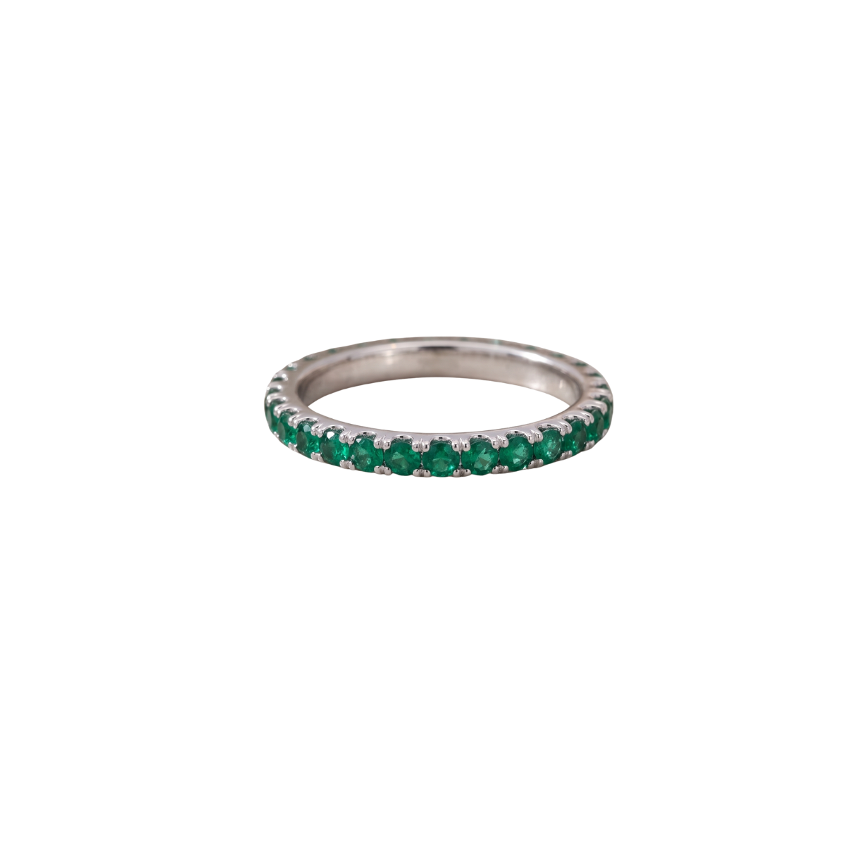Reverra 14K Gold Round Lab Grown Gemstone Full Eternity Band for Women, CTTW-1.01