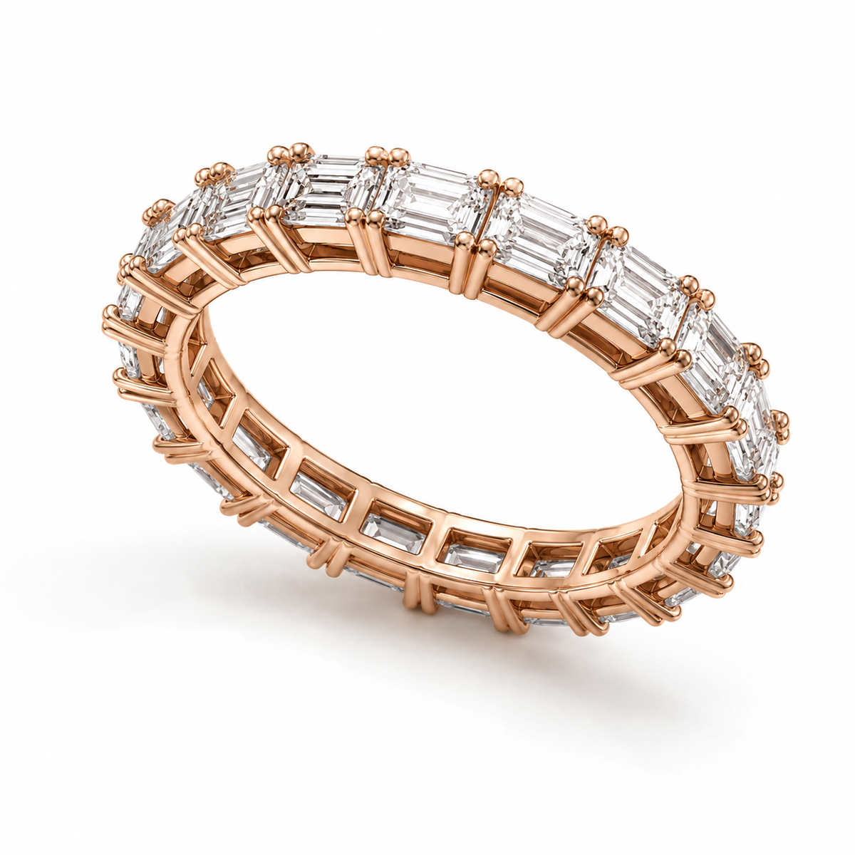 Reverra 14K Gold Lab Grown Diamond East West Eternity Band for Women