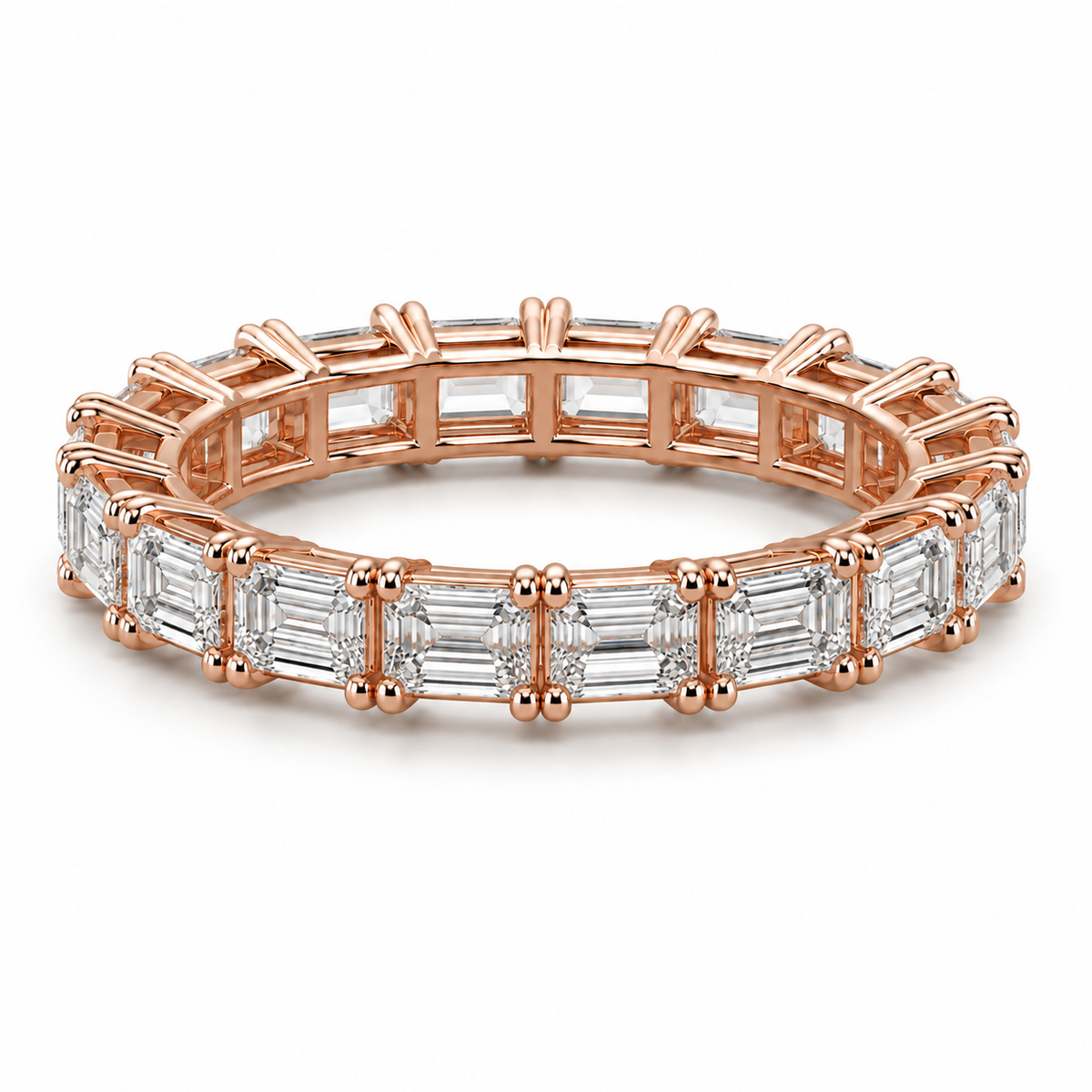Reverra 14K Gold Lab Grown Diamond East West Eternity Band for Women