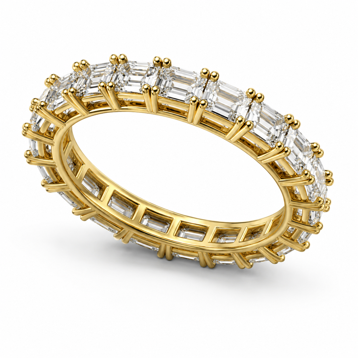 Reverra 14K Gold Lab Grown Diamond East West Eternity Band for Women