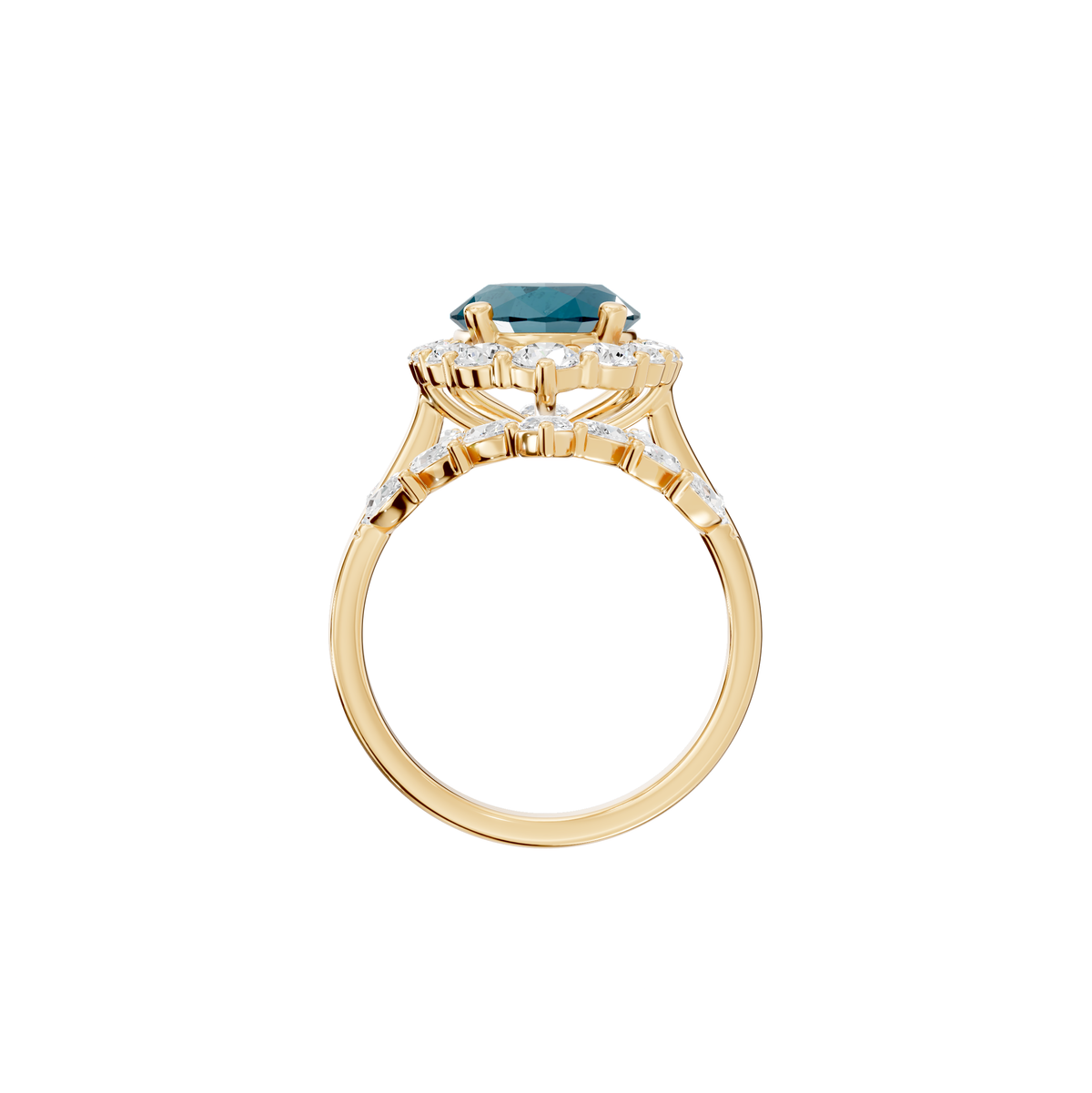 Reverra 14K Gold Oval Lab Grown Diamond Isabella Engagement Ring, CTTW-7.14