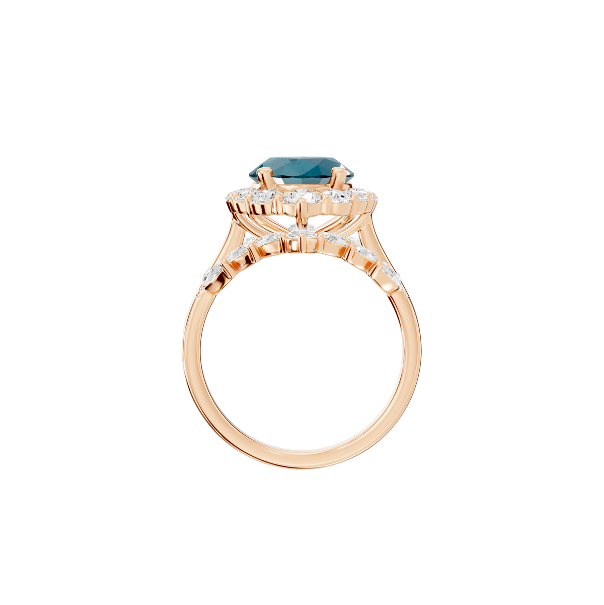 Reverra 14K Gold Oval Lab Grown Diamond Isabella Engagement Ring, CTTW-7.14