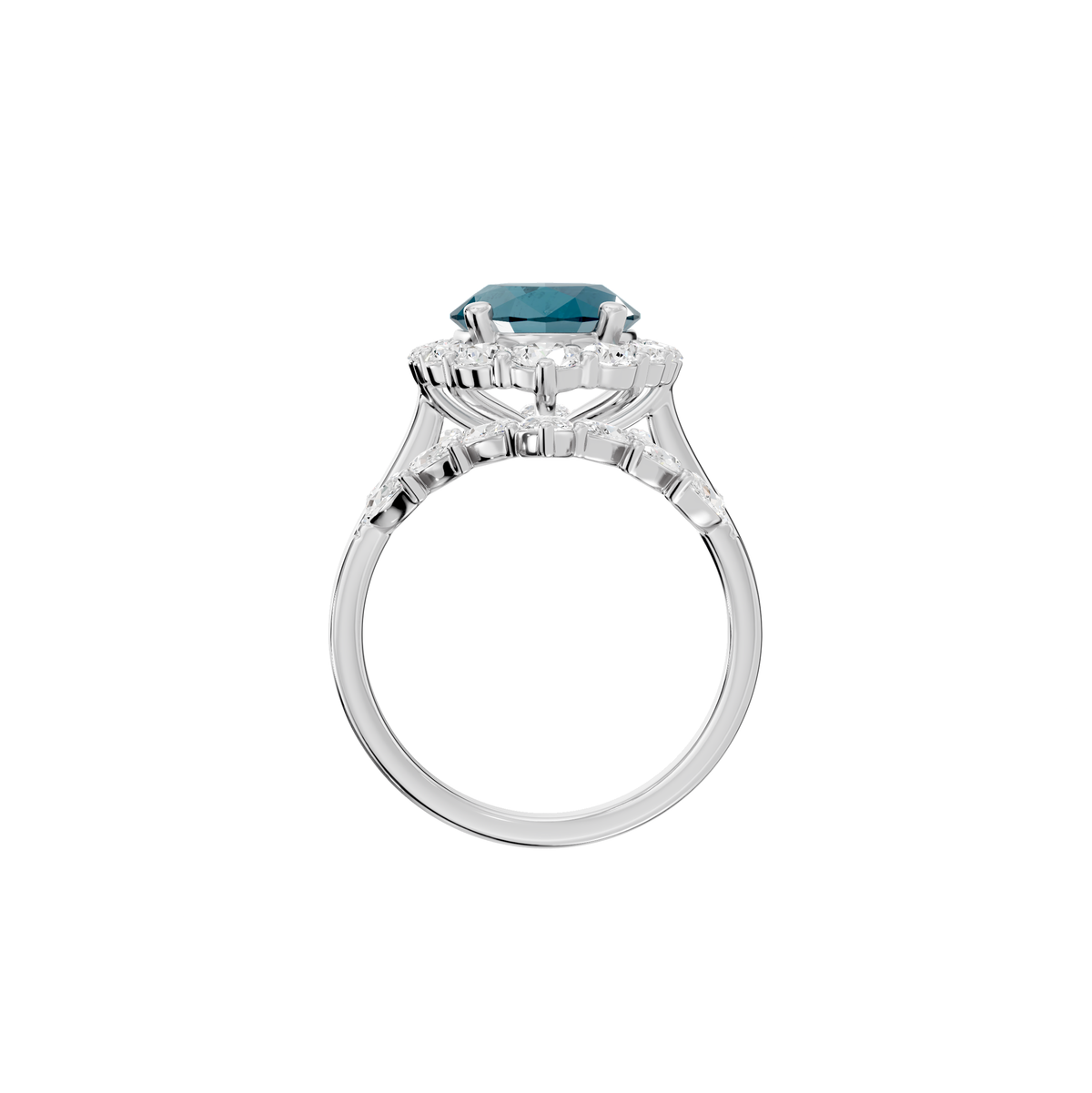 Reverra 14K Gold Oval Lab Grown Diamond Isabella Engagement Ring, CTTW-7.14