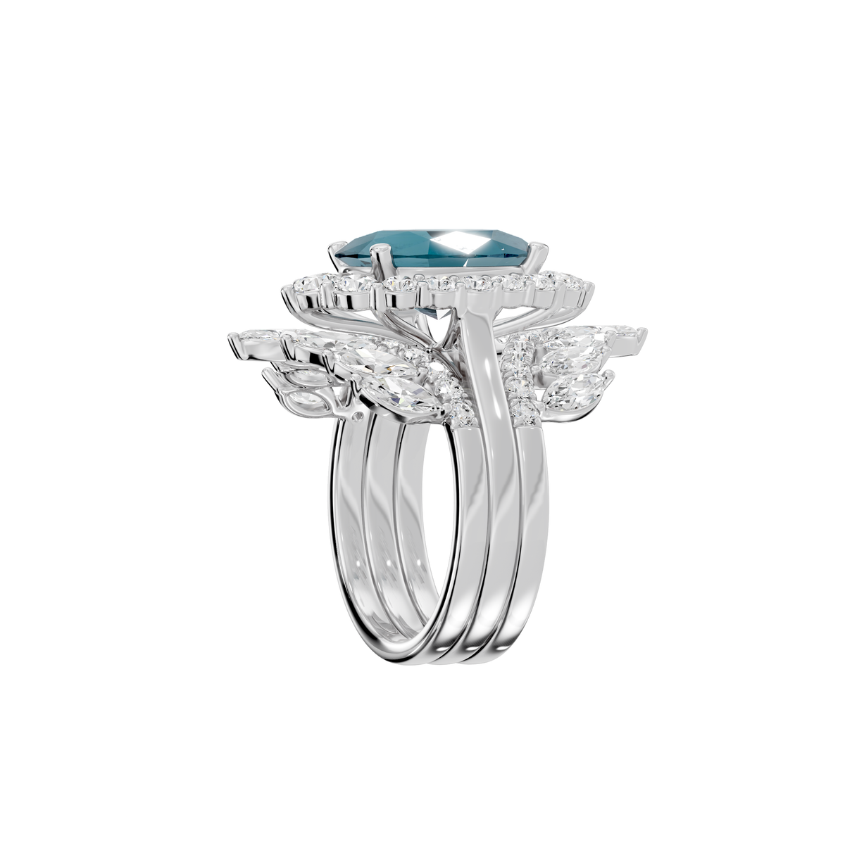 Reverra 14K Gold Oval Lab Grown Diamond Isabella Engagement Ring, CTTW-7.14