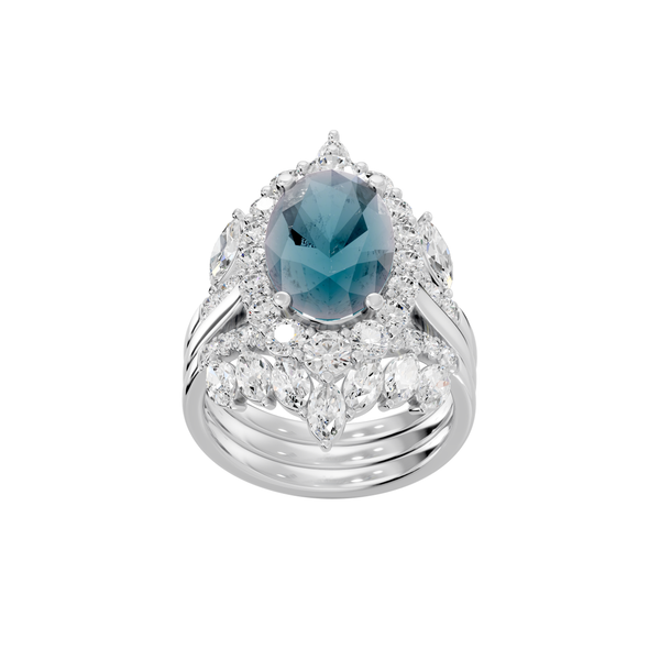 Reverra 14K Gold Oval Lab Grown Diamond Isabella Engagement Ring, CTTW-7.14