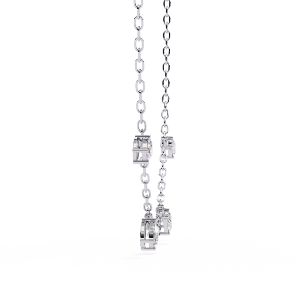 Reverra 14K Gold Oval Lab Grown Diamond Fashion Necklace for Women, CTTW-1.45