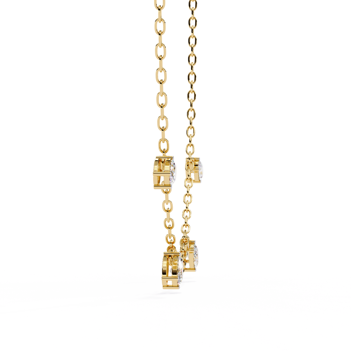 Reverra 14K Marquise Diamond Fashion Necklace, CTTW-1.45