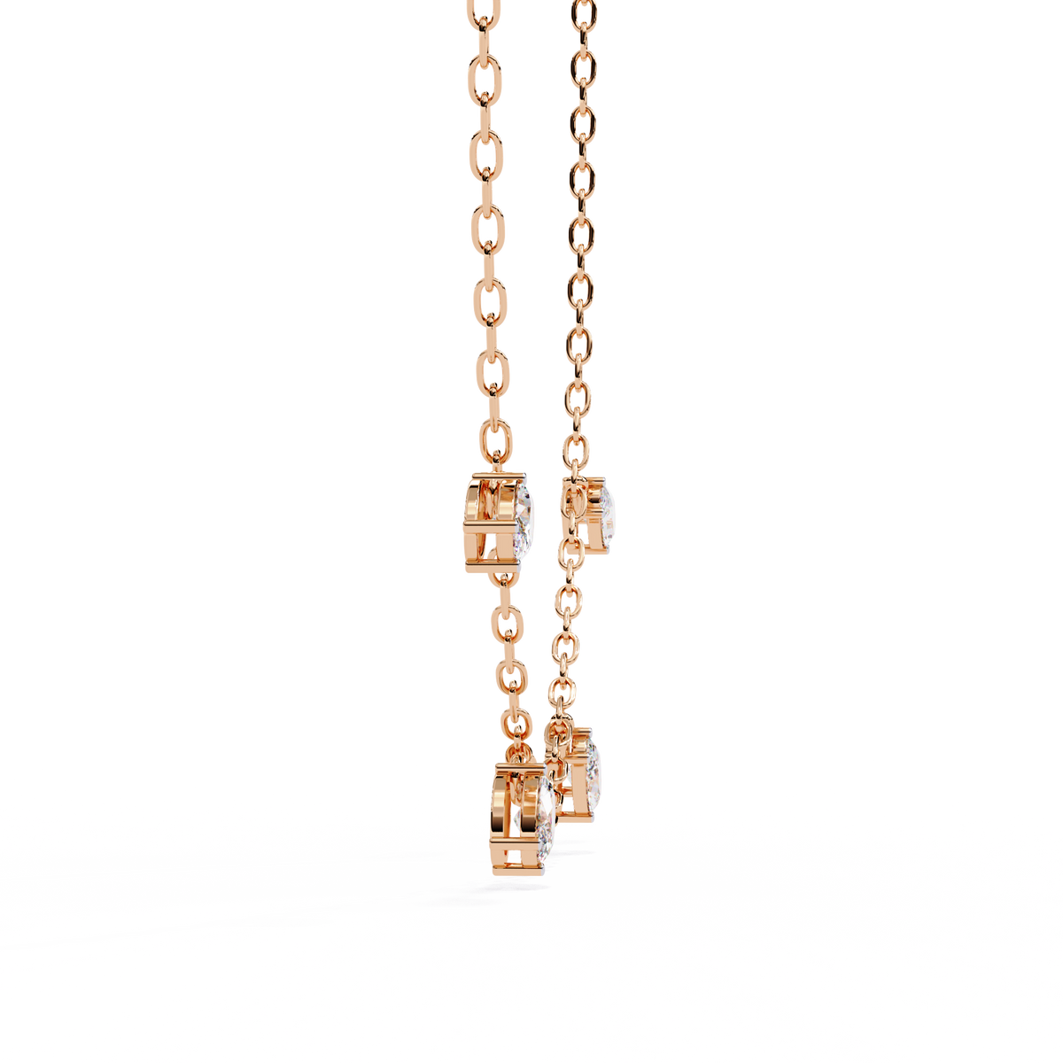 Reverra 14K Marquise Diamond Fashion Necklace, CTTW-1.45