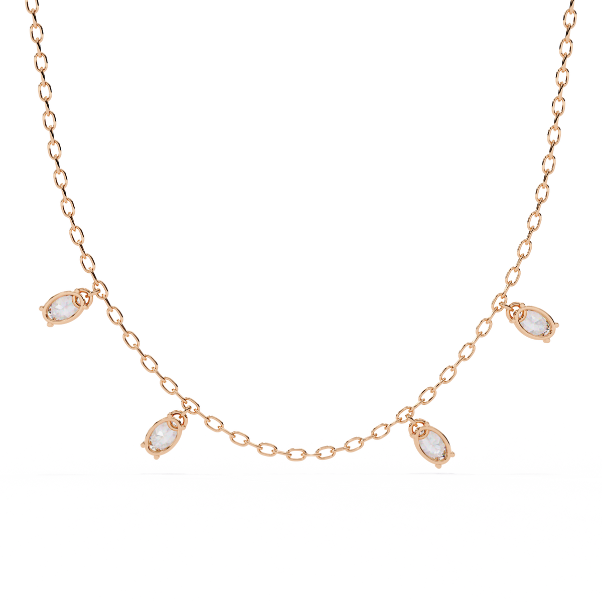 Reverra 14K Marquise Diamond Fashion Necklace, CTTW-1.45