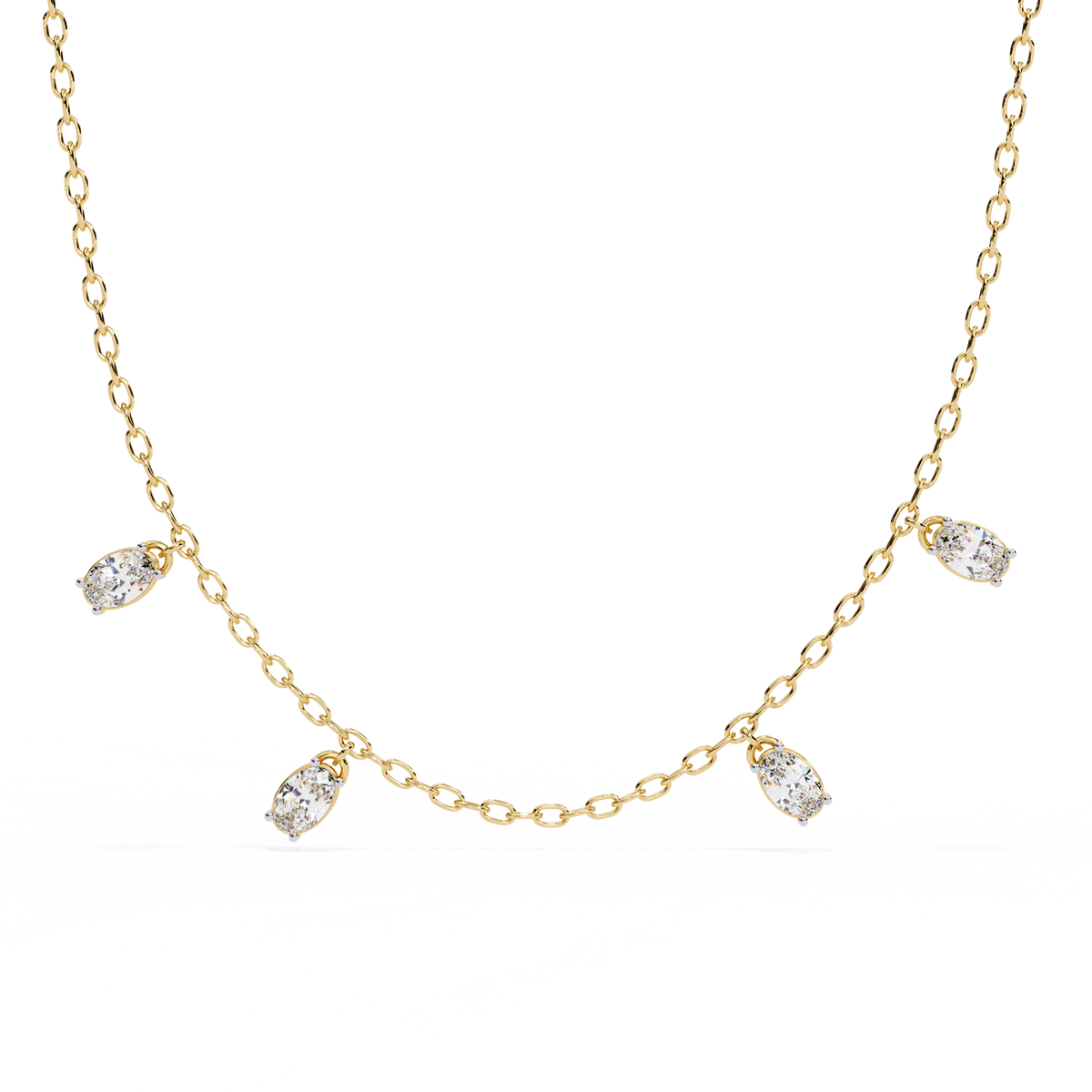 Reverra 14K Marquise Diamond Fashion Necklace, CTTW-1.45
