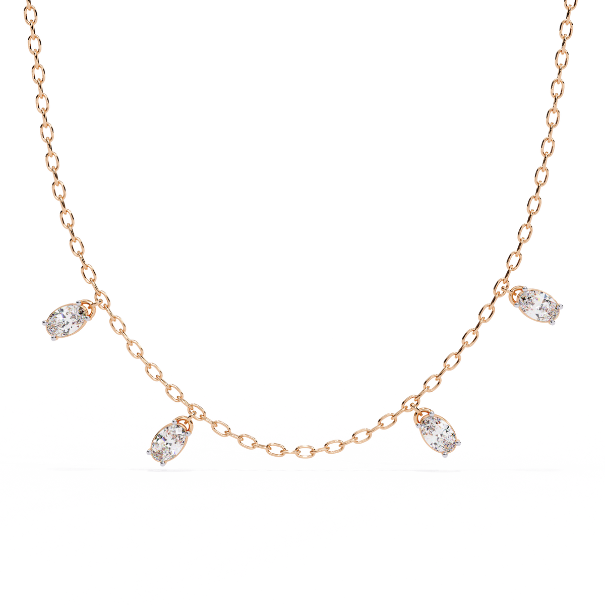 Reverra 14K Marquise Diamond Fashion Necklace, CTTW-1.45