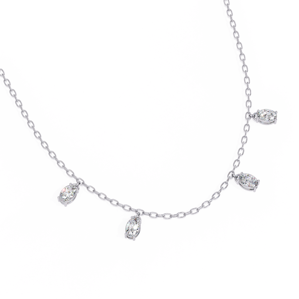 Reverra 14K Marquise Diamond Fashion Necklace, CTTW-1.45