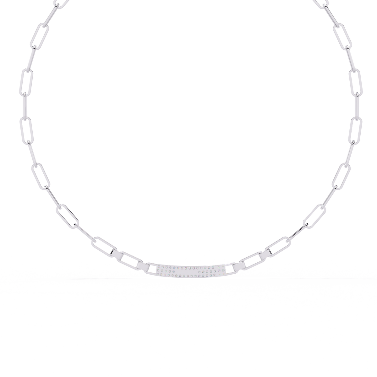 Reverra 14K Diamond Paperclip Tennis Necklace, CTTW-0.43