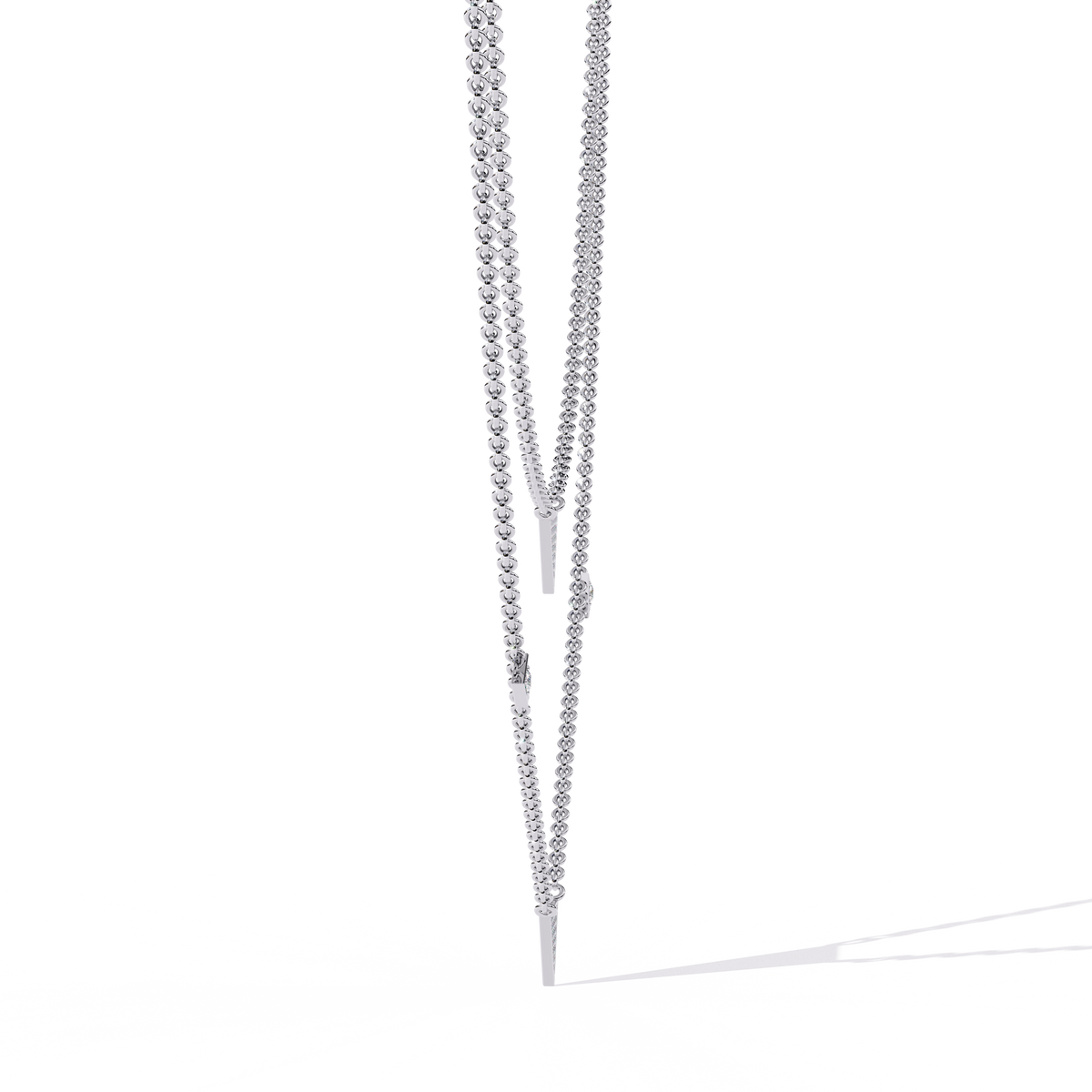 Reverra 14K Triangle Diamond Fashion Necklace, CTTW-0.3