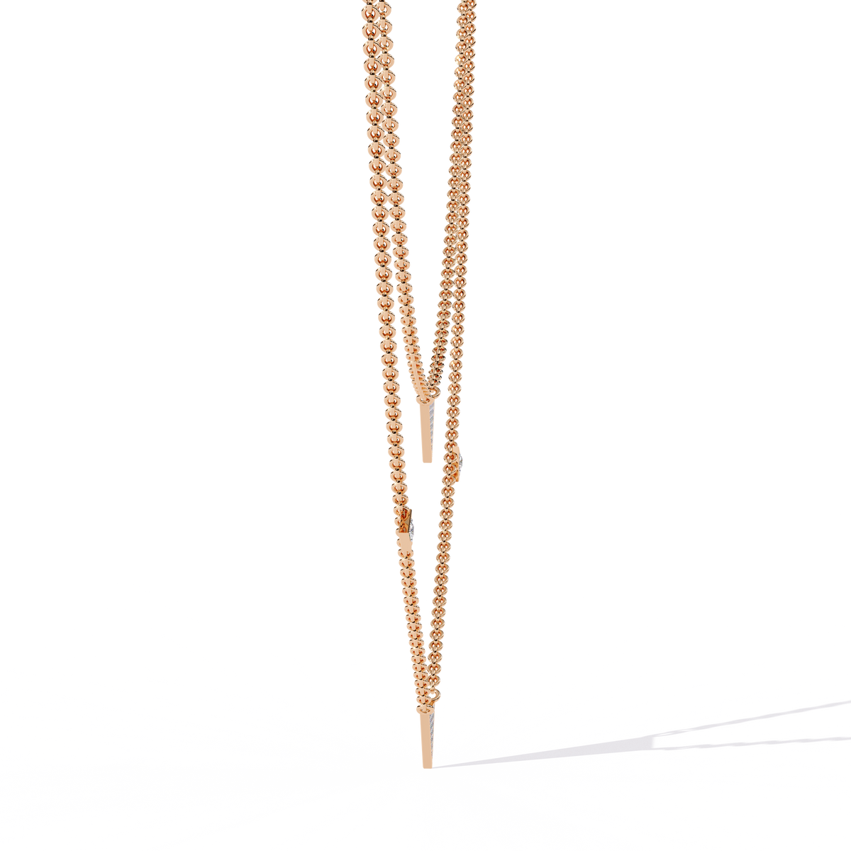 Reverra 14K Triangle Diamond Fashion Necklace, CTTW-0.3