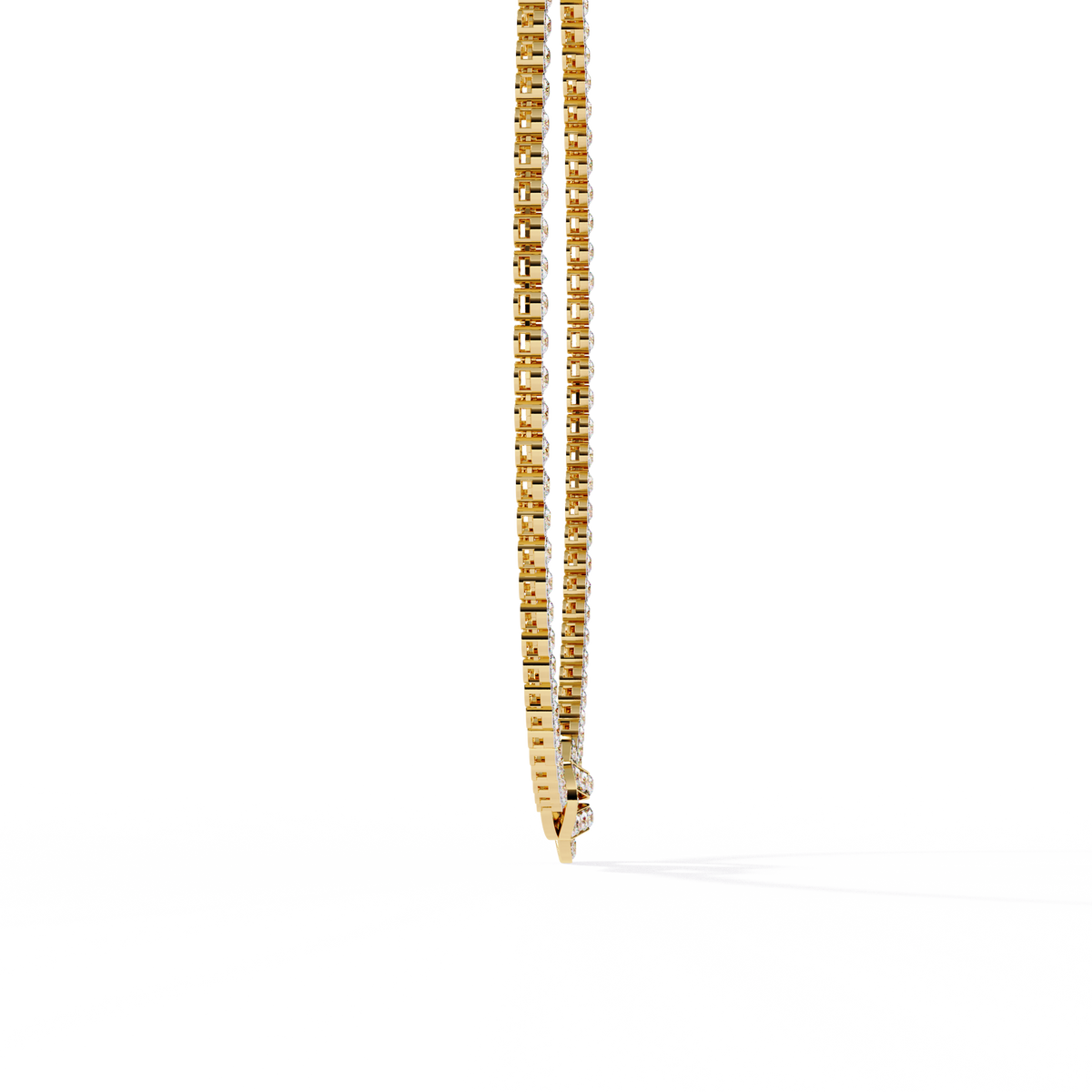 Reverra 14K Round Diamond Riviera Necklace, CTTW-6.42