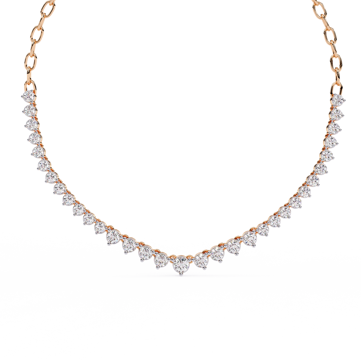 Reverra 14K Pear Diamond Graduating Necklace, CTTW-1.29