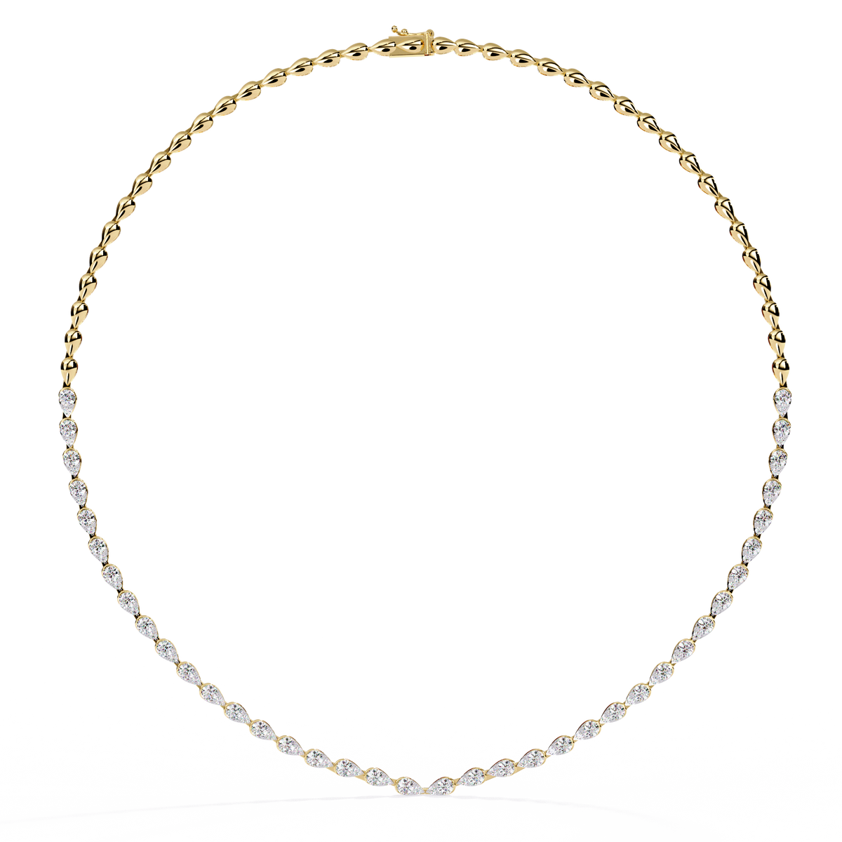 Reverra 14K Round Diamond Tennis Necklace, CTTW-4.84