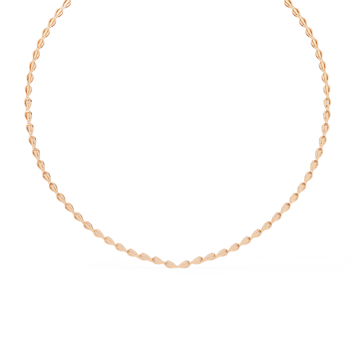 Reverra 14K Round Diamond Tennis Necklace, CTTW-4.84