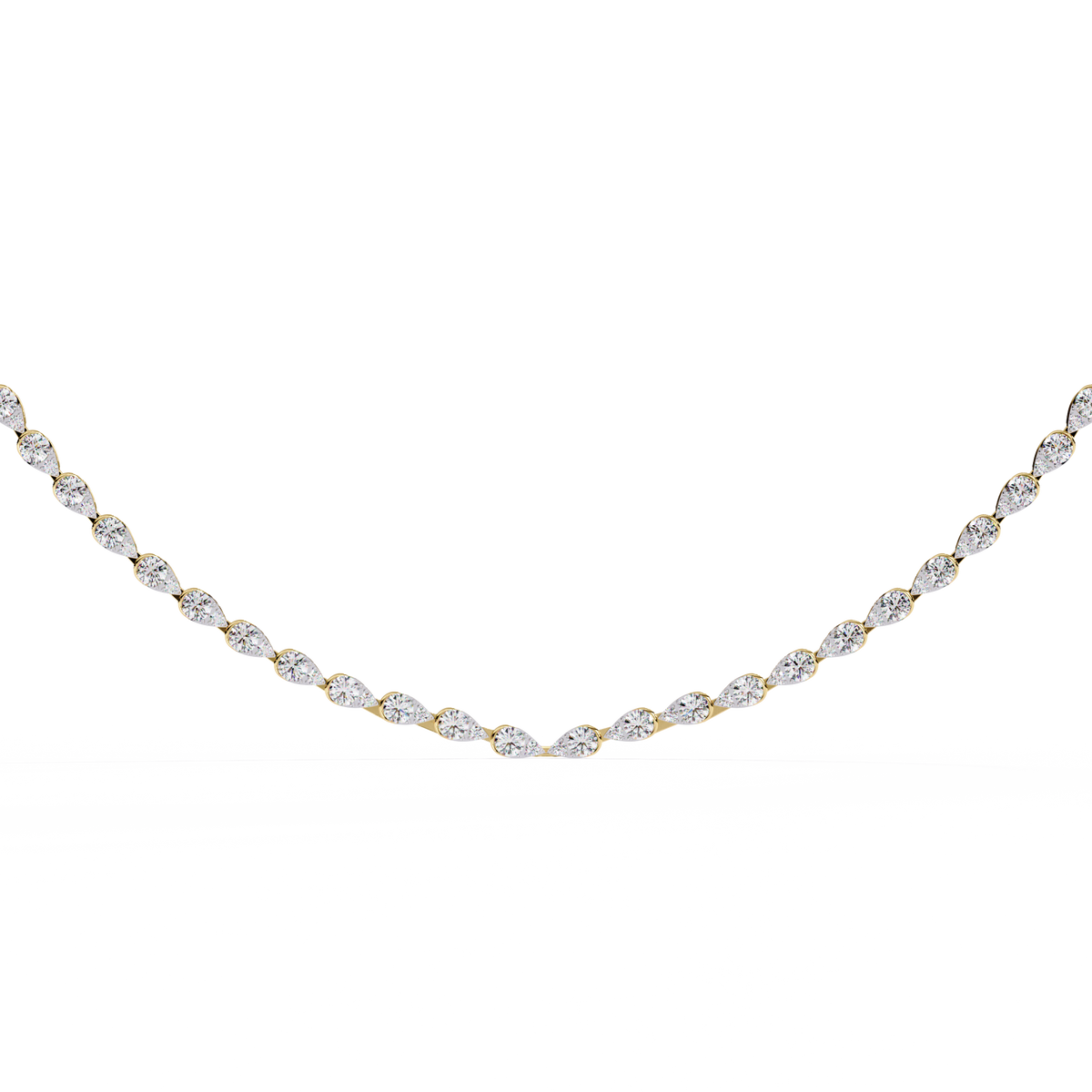 Reverra 14K Round Diamond Tennis Necklace, CTTW-4.84