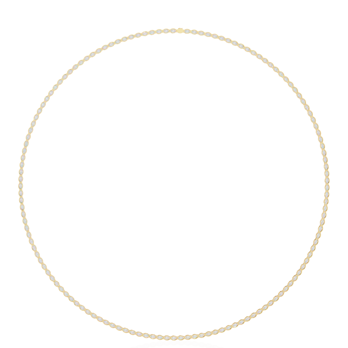 Reverra 14K Oval Diamond Tennis Necklace, CTTW-6.2