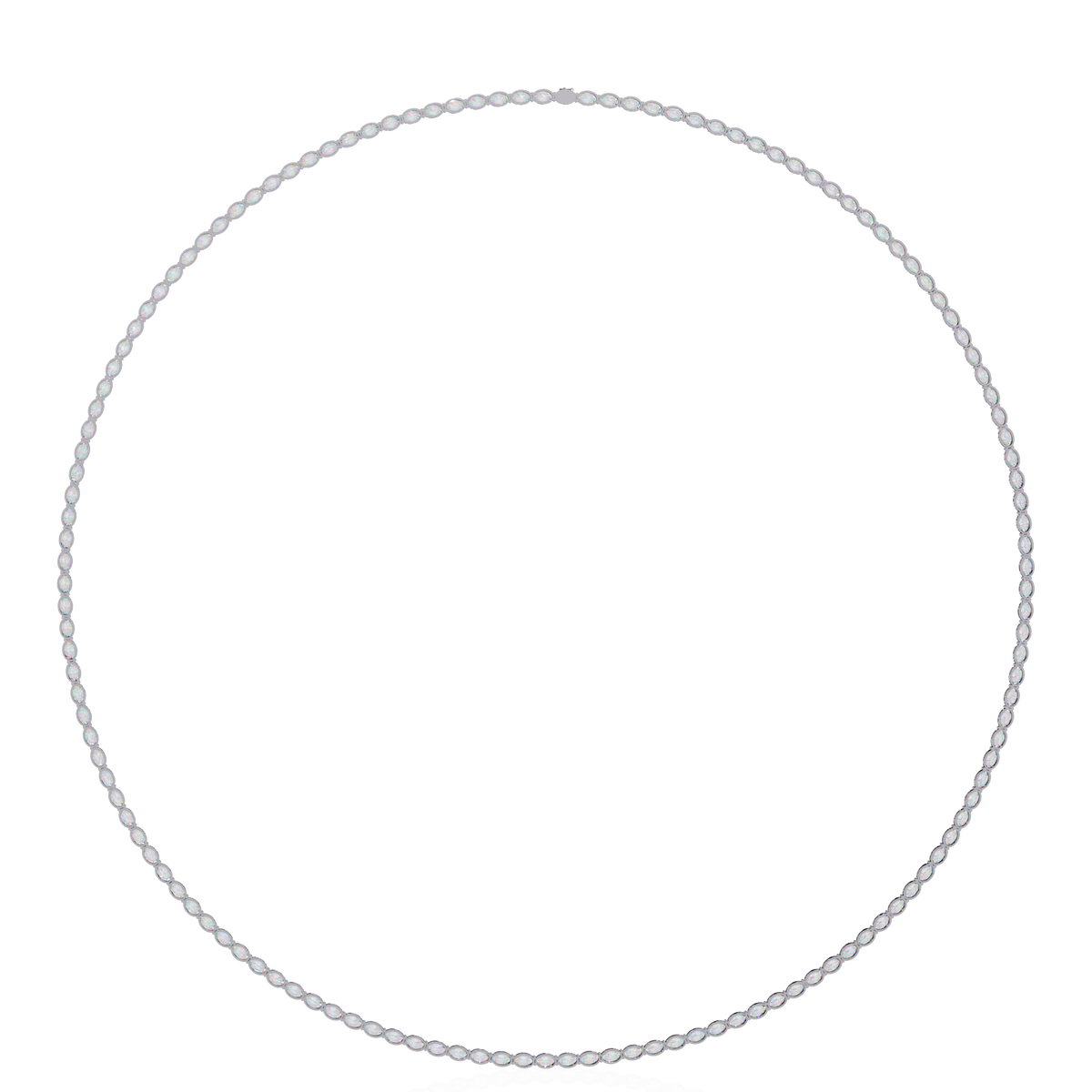 Reverra 14K Oval Diamond Tennis Necklace, CTTW-6.2