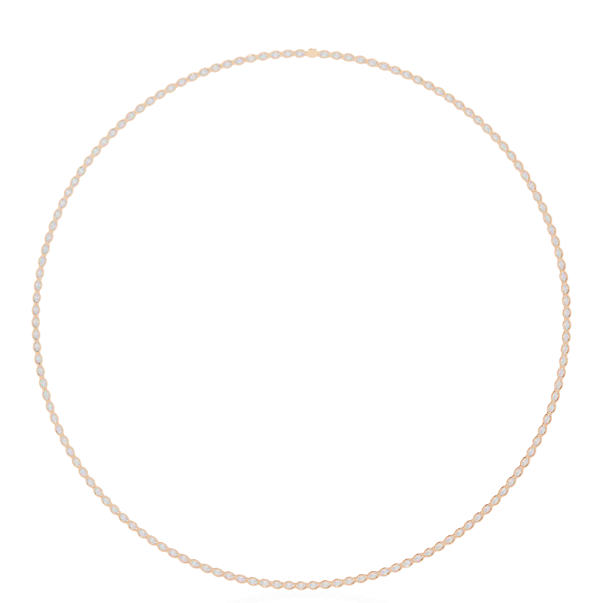 Reverra 14K Oval Diamond Tennis Necklace, CTTW-6.2