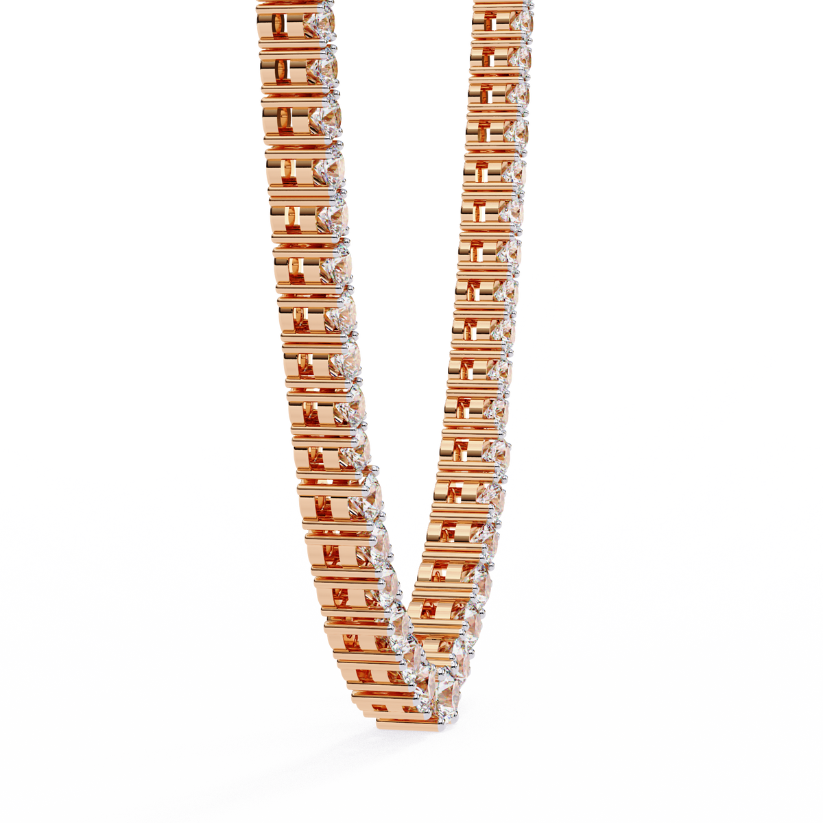 Reverra 14K Round Diamond Graduated Tennis Necklace, CTTW-17.54