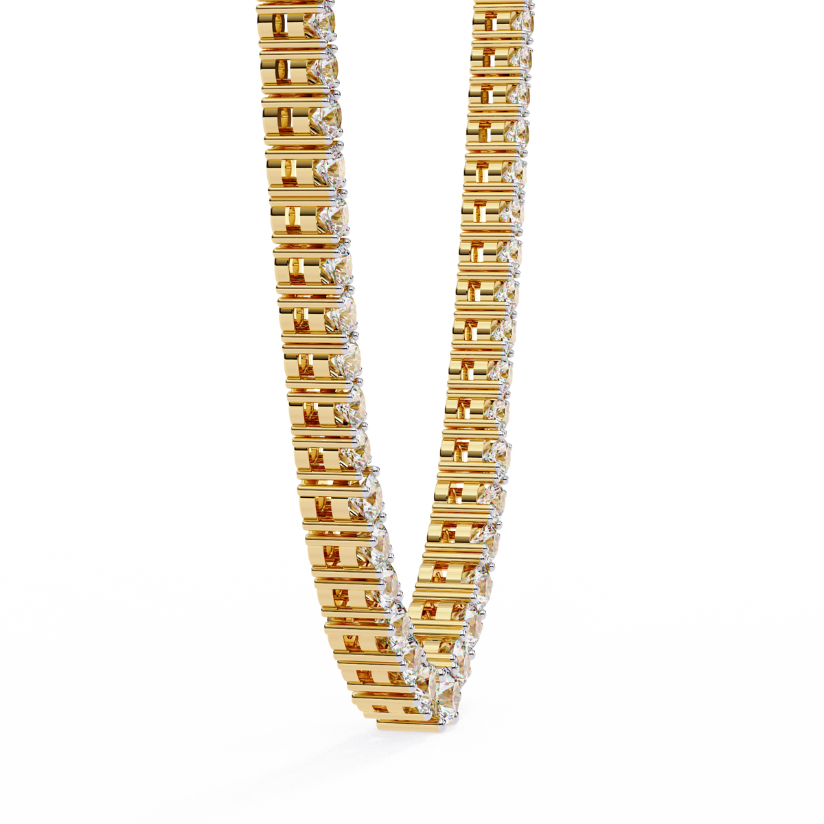 Reverra 14K Round Diamond Graduated Tennis Necklace, CTTW-17.54