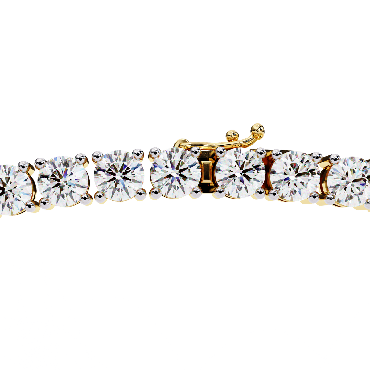 Reverra 14K Round Diamond Graduated Tennis Necklace, CTTW-17.54