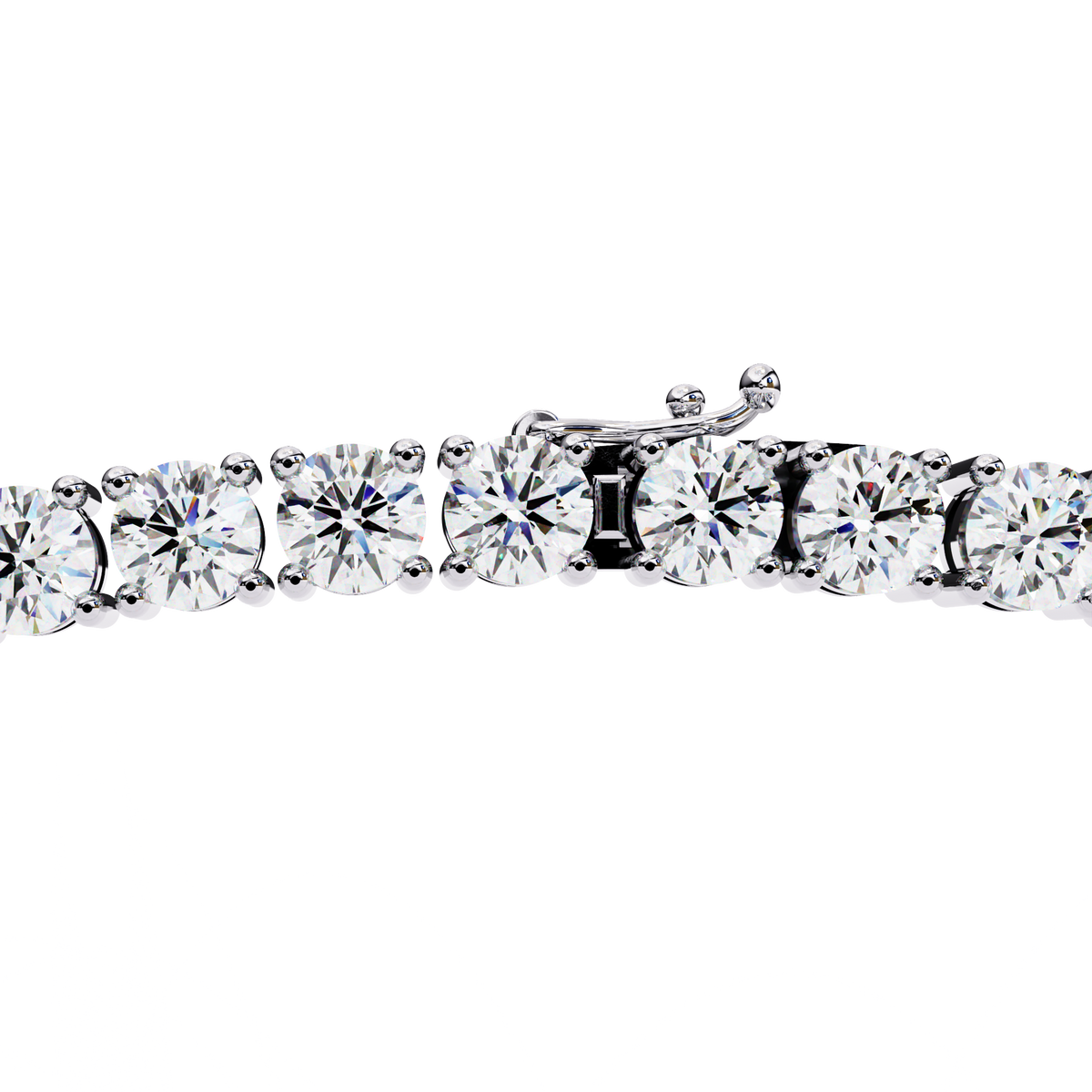 Reverra 14K Round Diamond Graduated Tennis Necklace, CTTW-17.54