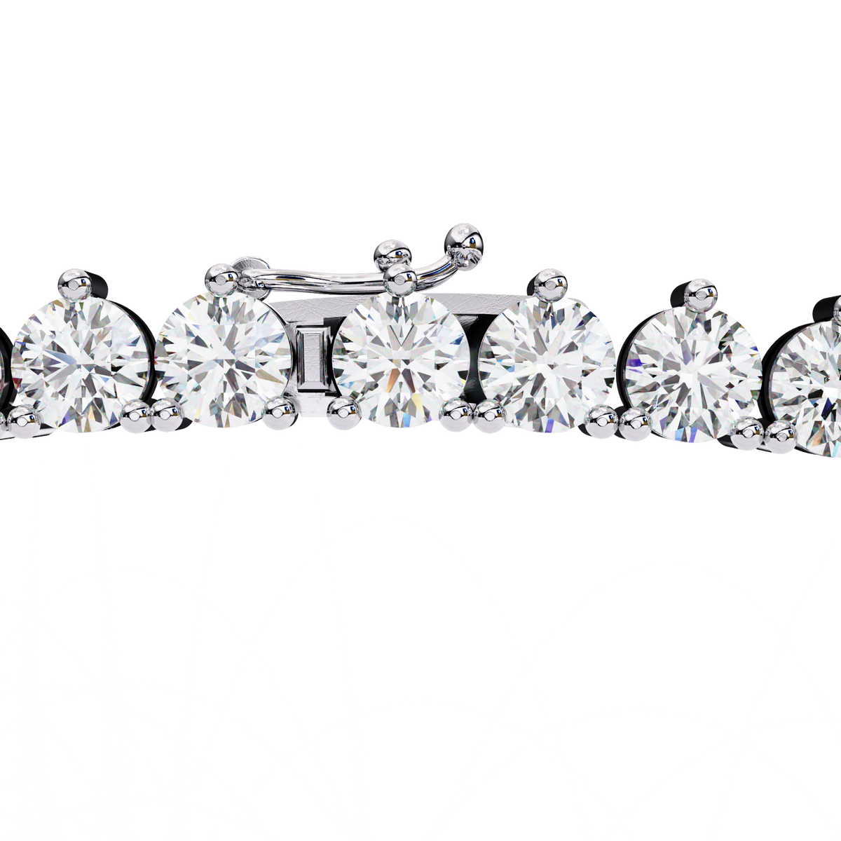 Reverra 14K Graduated Round Diamond Tennis Necklace, CTTW-5.7