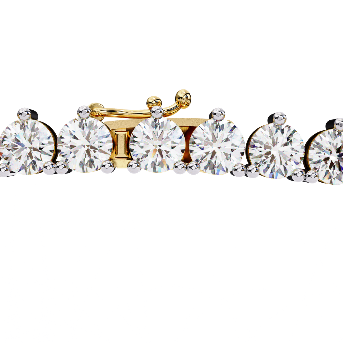 Reverra 14K Graduated Round Diamond Tennis Necklace, CTTW-5.7