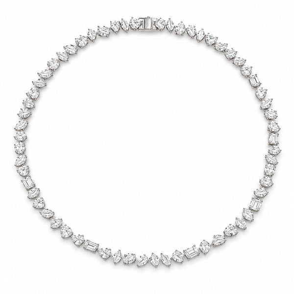 Reverra 14K Gold Multi-Shape Diamond Fancy Necklace For Women CTTW-22