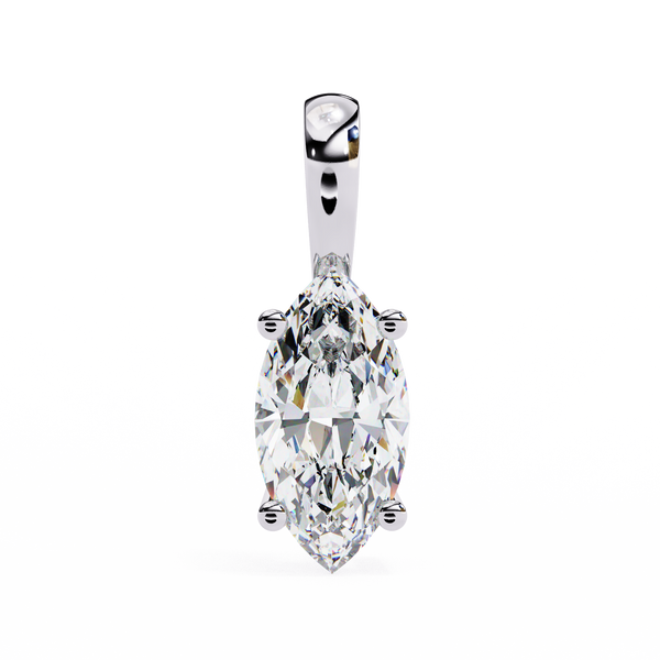 Reverra 14K Gold Lab Grown Diamond Solitaire Pendant For Women, CTTW-0.93