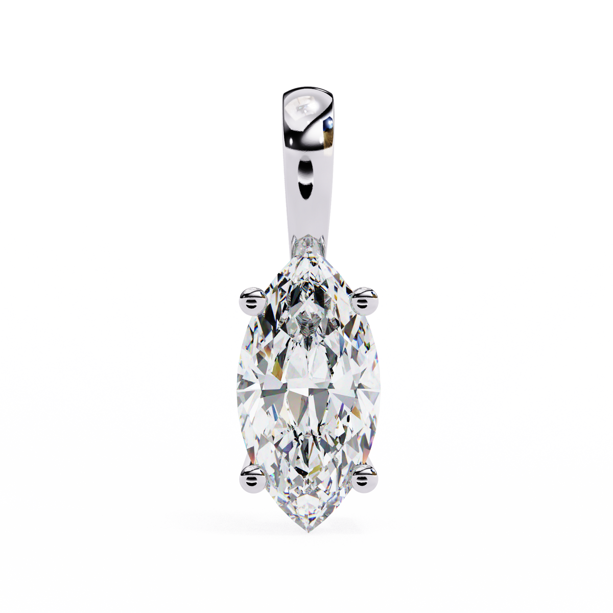 Reverra 14K Diamond Solitaire Pendant Necklace, CTTW-0.93